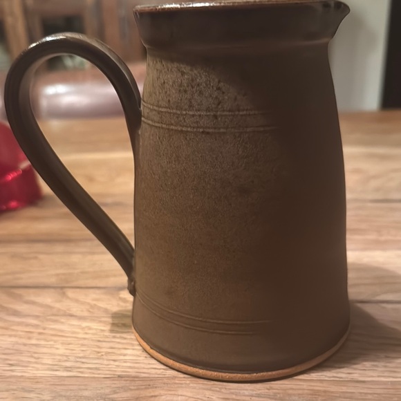 Rustic Brown Ceramic Pitcher - Picture 2 of 5